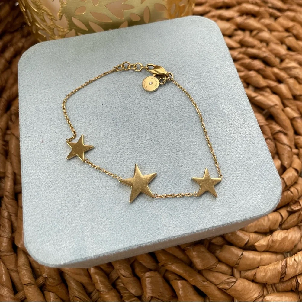 SOLD! ๐ Michael Kors Gold Stars Bracelet ๐ - Picture 2 of 4